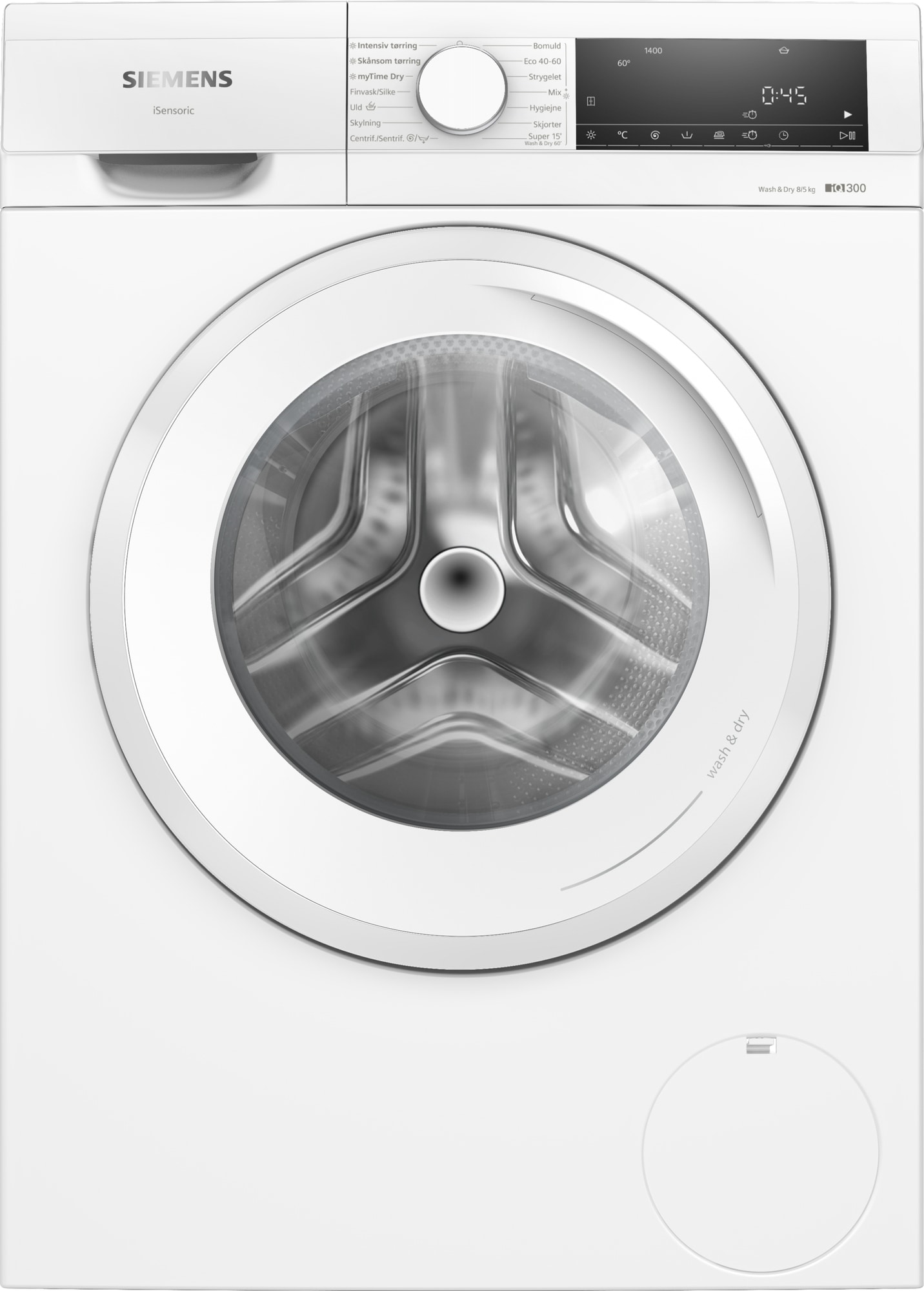 Siemens iQ300 vaskemaskine/tørretumbler WN34A1L0DN (8/5 kg)
