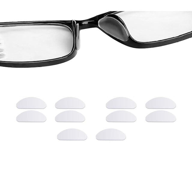 Næsebeskyttelse til briller silikone gennemsigtig 5 par (15 mm)