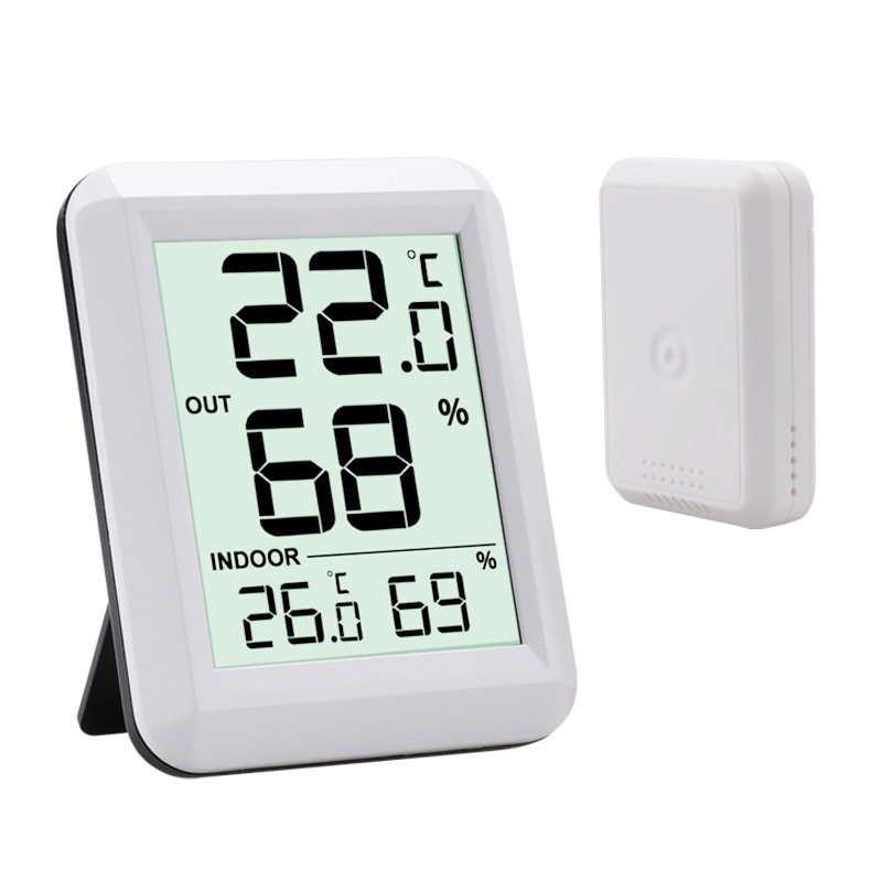 Indendørs/udendørs trådløst termometer og hygrometer Hvid | Elgiganten