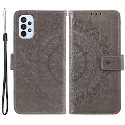 SKALO Samsung A23 5G Mandala Flip Cover - Grå