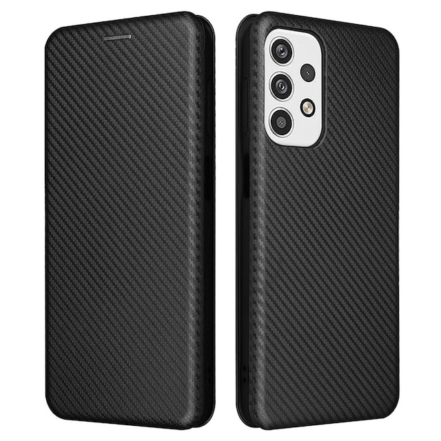 SKALO Samsung A23 5G Carbon Fiber Pungetui - Sort