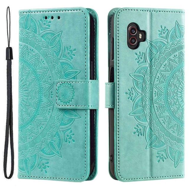 SKALO Samsung Xcover6 Pro 5G Mandala Flip Cover - Turkis