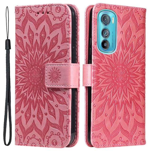 SKALO Motorola Edge 30 5G Mandala Flip Cover - Pink