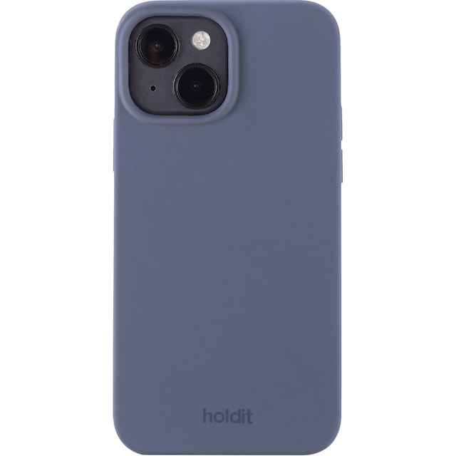 Holdit Silicone iPhone 15 etui (blå)