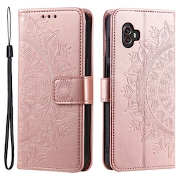 SKALO Samsung Xcover6 Pro 5G Mandala Flip Cover - Rosa guld