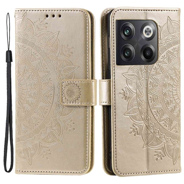 SKALO OnePlus 10T 5G Mandala Flip Cover - Guld