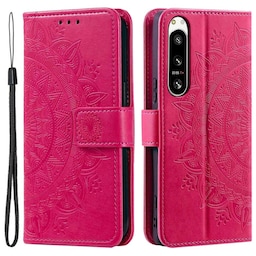 SKALO Sony Xperia 5 IV 5G Mandala Flip Cover - Cerise