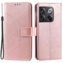 SKALO OnePlus 10T 5G Mandala Flip Cover - Rosa guld