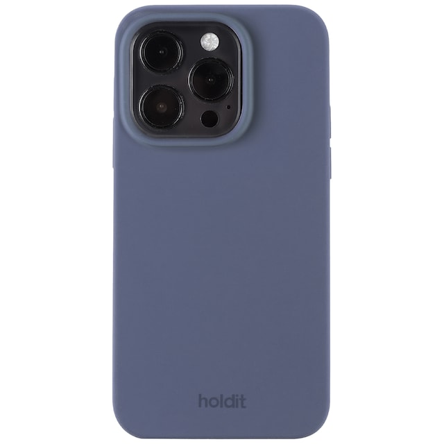 Holdit Silicone iPhone 15 Pro-etui (blå)