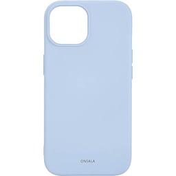 Onsala iPhone 15 silikoneetui (lyseblå)