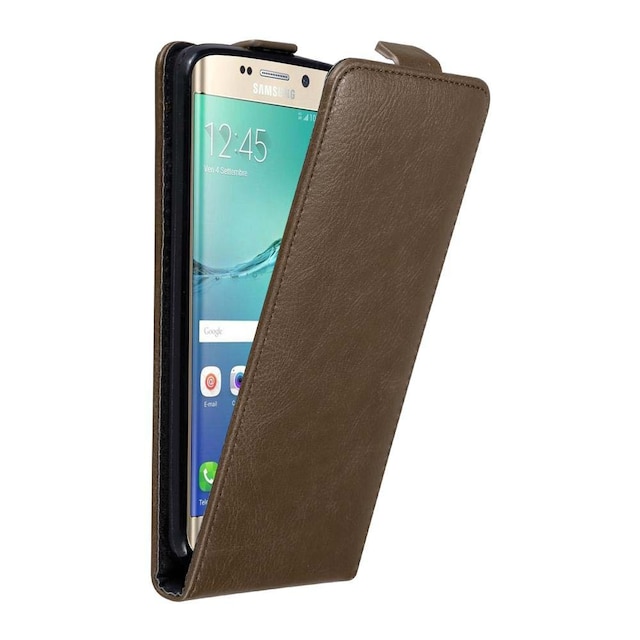 Samsung Galaxy S6 EDGE PLUS Pungetui Flip Cover (Brun)