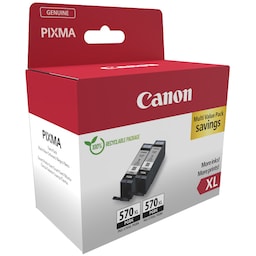 Canon blækpatroner PGI-570XL Sort (2 stk.)