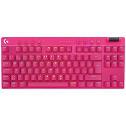 Logitech G PRO TKL Tactile trådløst gamingtastatur (pink)