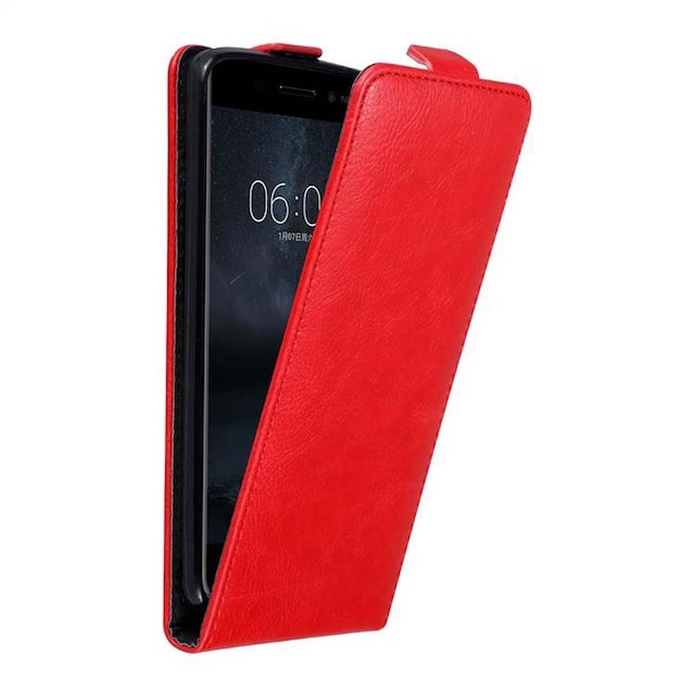 Nokia 6 2017 Pungetui Flip Cover (Rød)