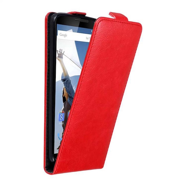 Motorola Google NEXUS 6 Pungetui Flip Cover (Rød)