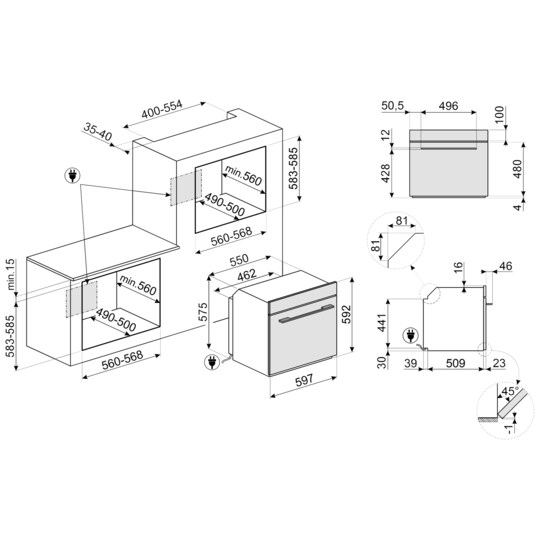 Smeg ovn SOP6102TB3 indbygget