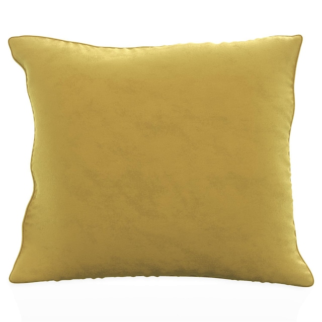 Pudebetræk 40x40 cm dekorativt i fløjl (gul)