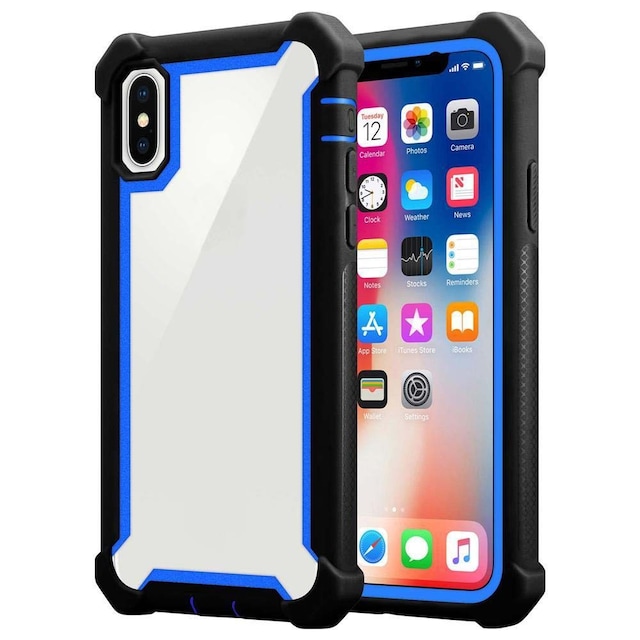 iPhone X / XS Etui Case Cover (Blå)