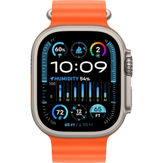 Apple Watch Ultra 2,49mm GPS+CEL Titanium (Orange/Hav bånd)