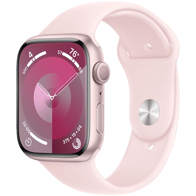Apple Watch S9 45mm GPS (Pink Alu/Light Pink Sportsbånd) S/M