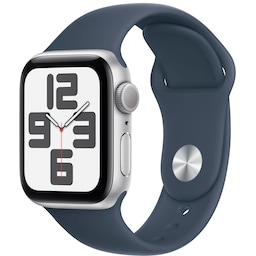Apple Watch SE 2nd Gen 40mm GPS (Sølv Alu/Storm blå sportsrem M/L)