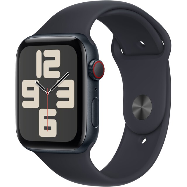 Apple Watch SE 2nd Gen 44mm LTE (Midnat Alu/Midnat sportsrem S/M)