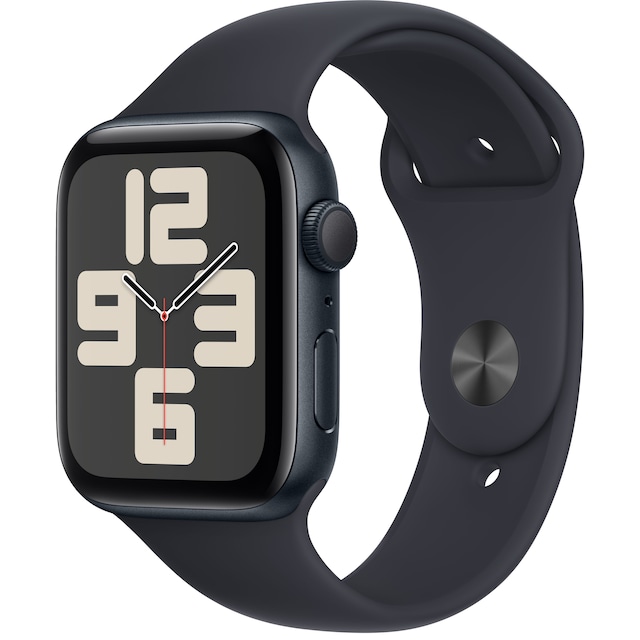Apple Watch SE 2nd Gen 44mm GPS (Midnat Alu/Midnat sportsrem M/L)