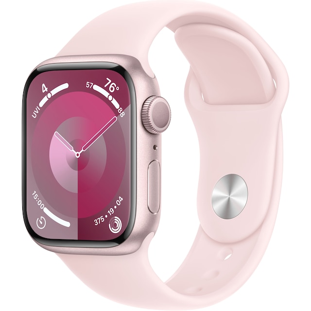 Apple Watch S9 41mm GPS (Pink Alu/Light Pink Sportsbånd) S/M