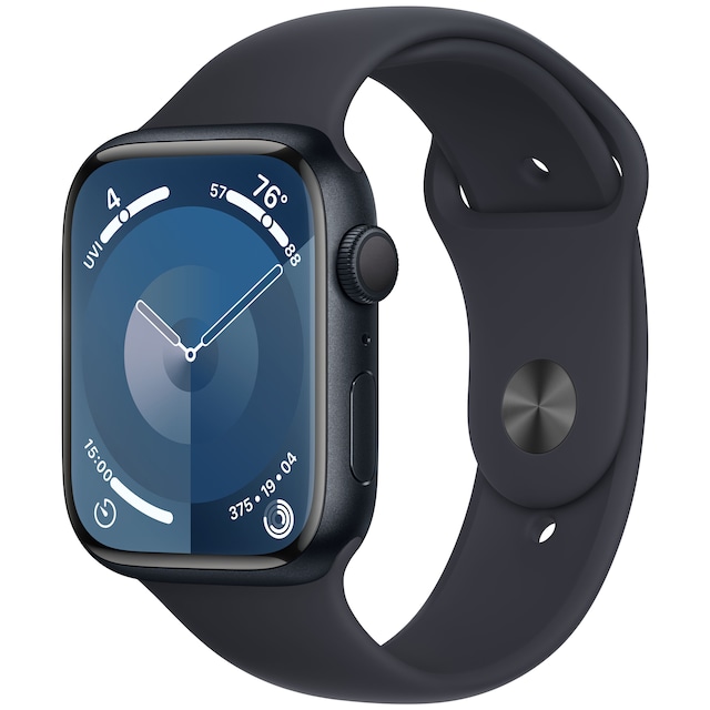 Apple Watch S9 45mm GPS (Midnight Alu/Midnight Sportsbånd) S/M