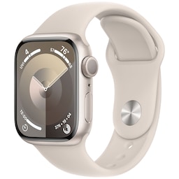 Apple Watch S9 41mm GPS (Starlight Alu/Starlight Sportsbånd) M/L