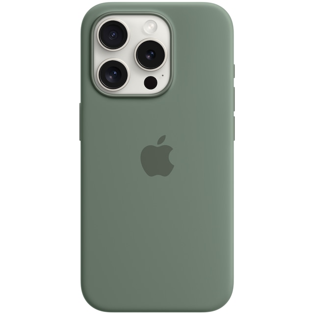 iPhone 15 Pro silikone etui med MagSafe (cypresgrøn)