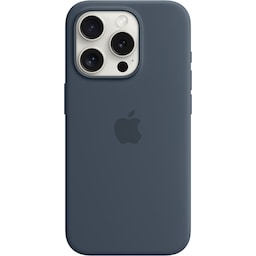 iPhone 15 Pro silikone etui med MagSafe (storm blå)