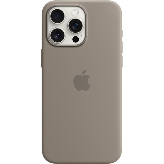 iPhone 15 Pro Max silikone etui med MagSafe (ler)