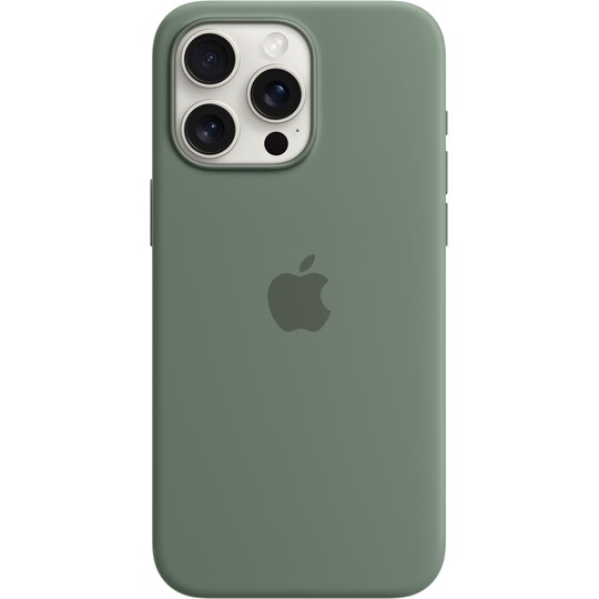 iPhone 15 Pro Max silikone etui med MagSafe (cypresgrøn)