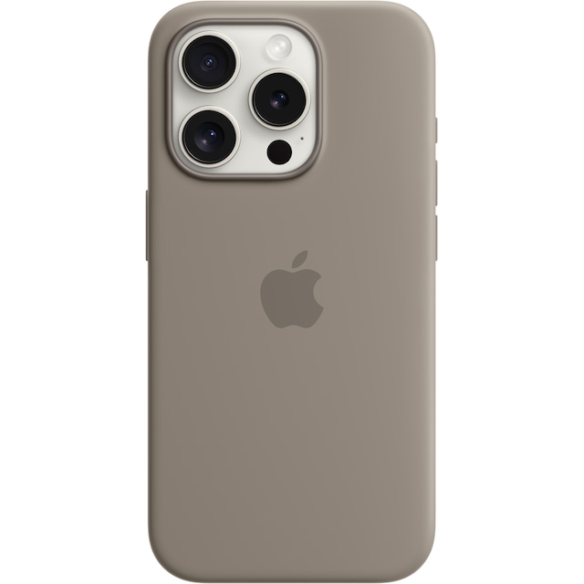 iPhone 15 Pro silikone etui med MagSafe (ler)