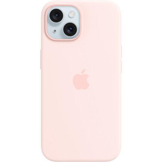 iPhone 15 silikone etui med MagSafe (lys pink)