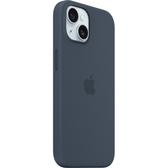 iPhone 15 silikone etui med MagSafe (storm blå)