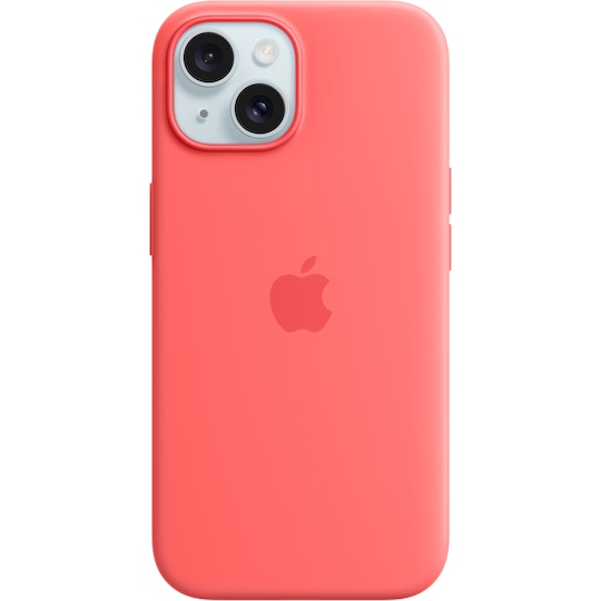 iPhone 15 silikone etui med MagSafe (guava)