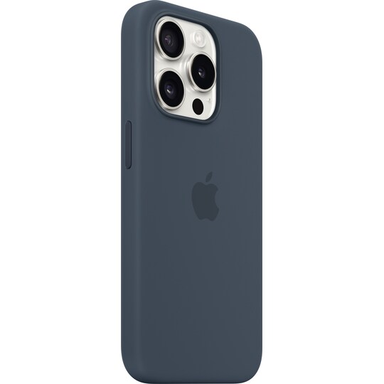 iPhone 15 Pro silikone etui med MagSafe (storm blå)