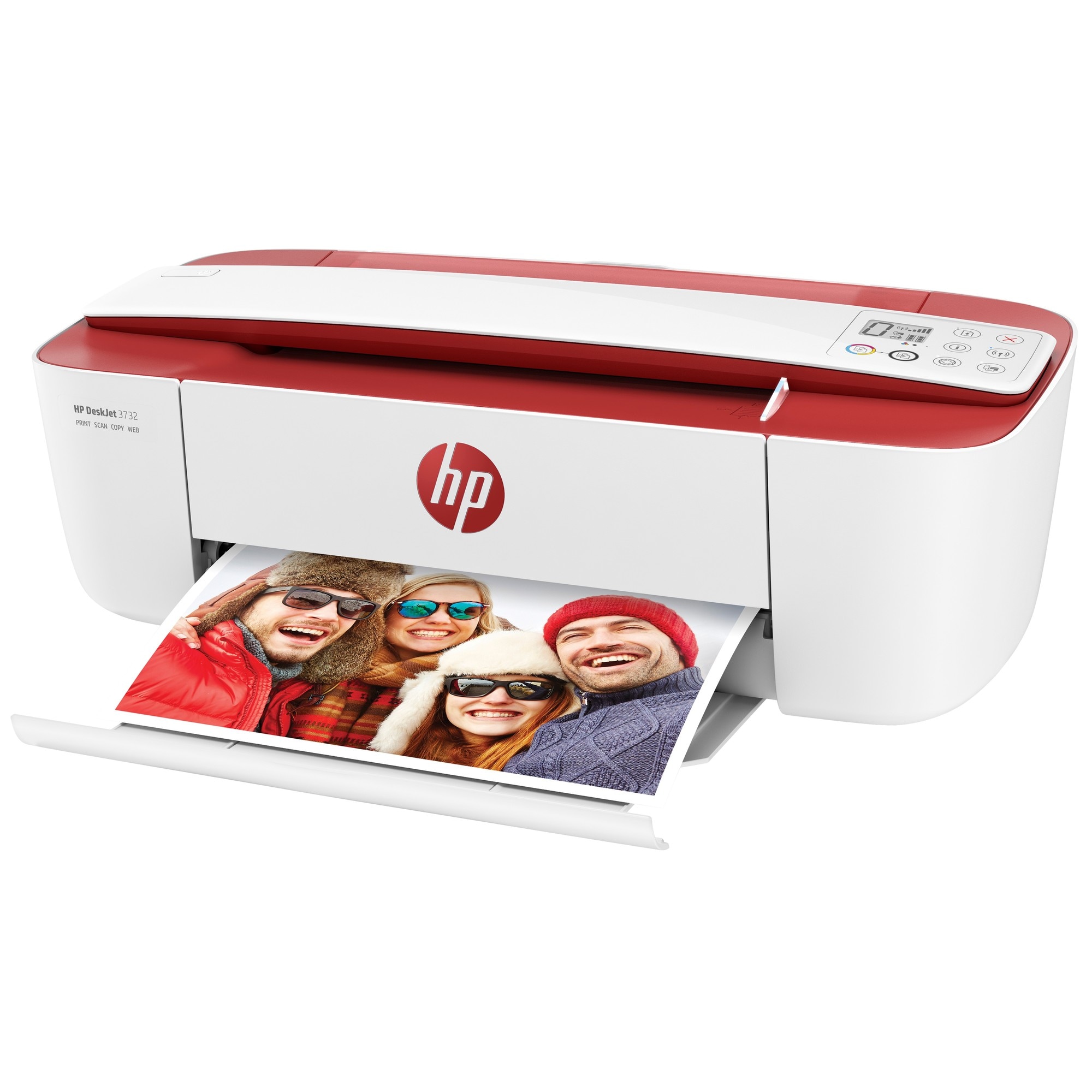 HP DeskJet 3732 AIO inkjet farveprinter - rød/hvid | Elgiganten