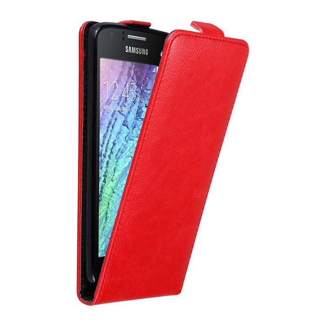 Samsung Galaxy J1 2015 Pungetui Flip Cover (Rød)
