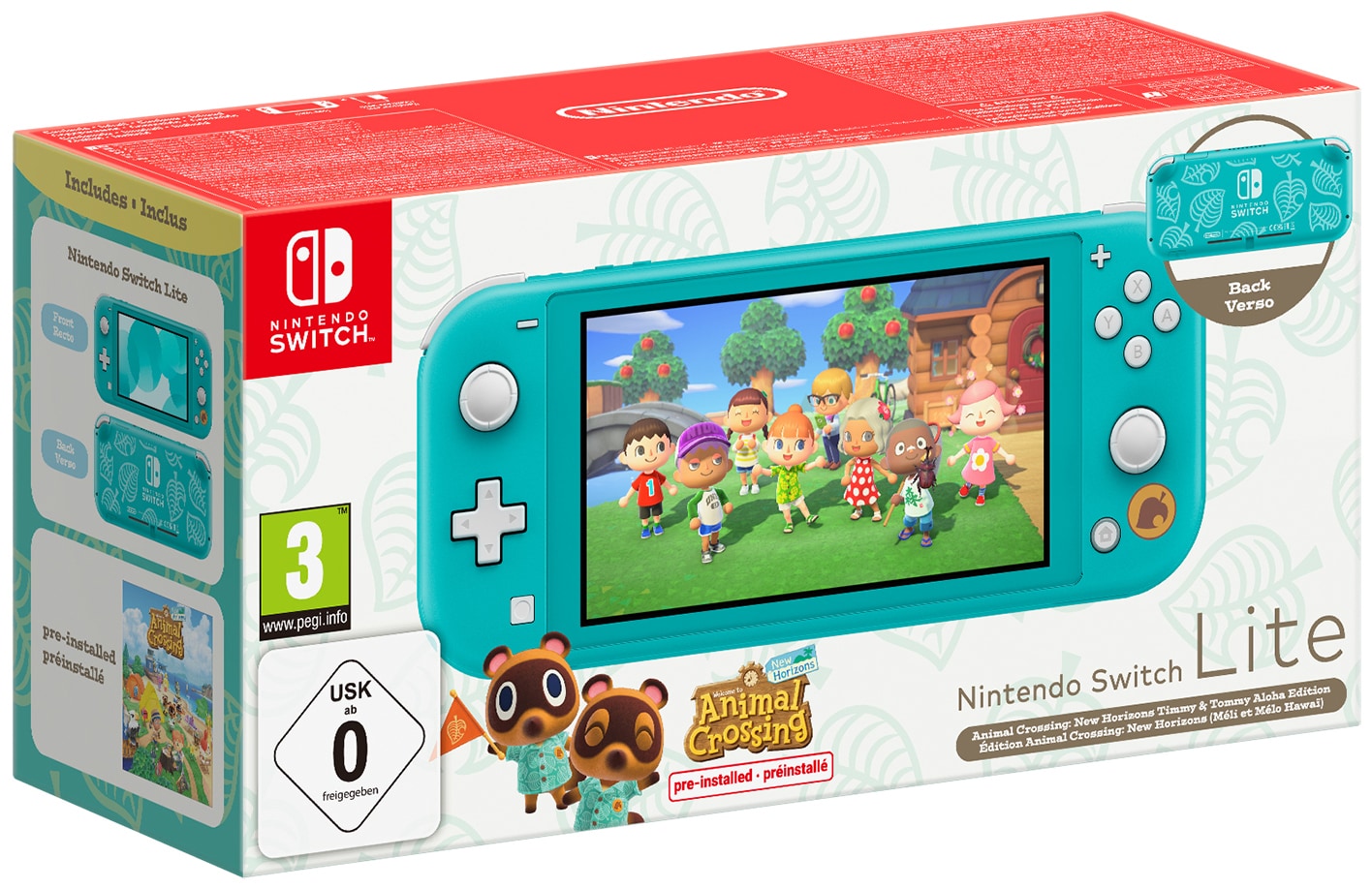 Nintendo Switch Lite Turkis - Animal Crossing: New Horizons pakke |  Elgiganten