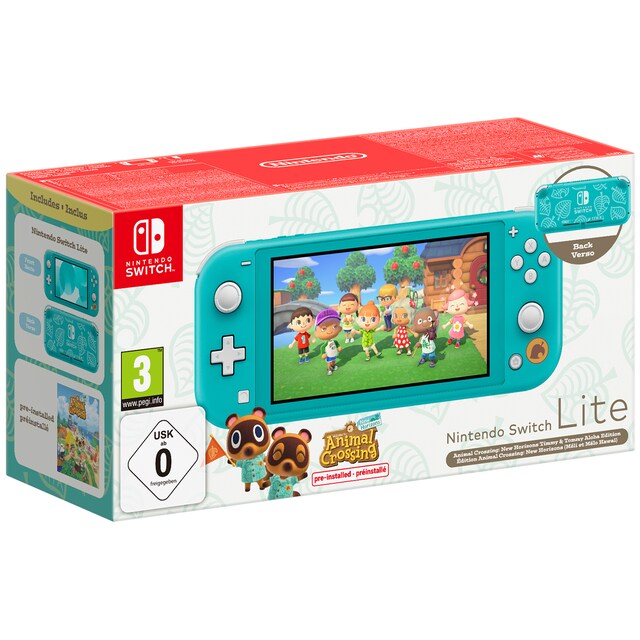 Nintendo Switch Lite Turkis - Animal Crossing: New Horizons pakke