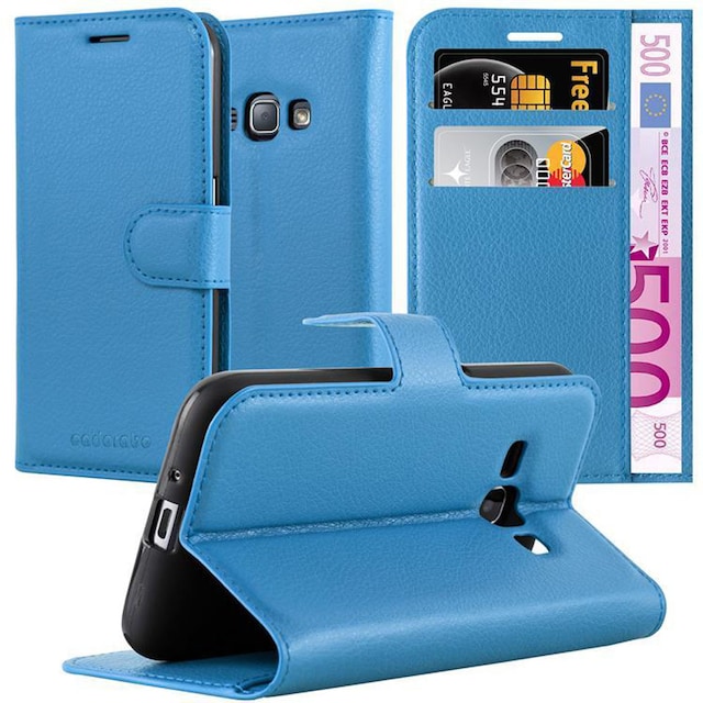 Samsung Galaxy J1 2015 Pungetui Cover Case (Blå)