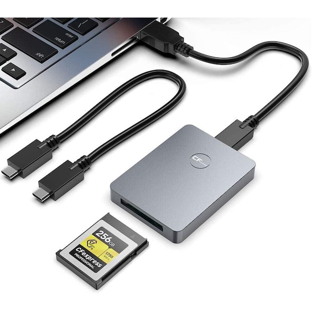 NÖRDIC USB-C/USB-A CFexpress kortlæser Type B 10Gbps UHS-I