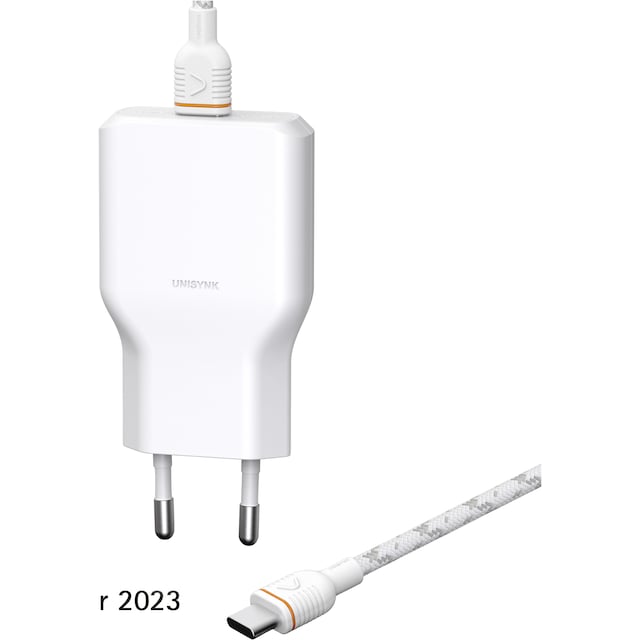 Unisynk G3 36W USB-C-vægoplader med 2 m USB-C-kabel