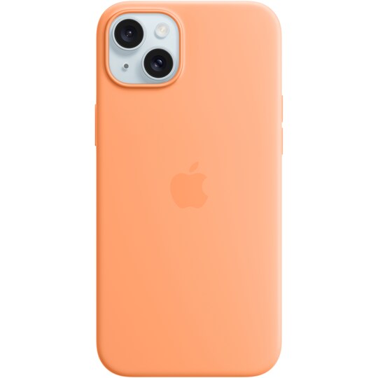 iPhone 15 Plus Silikoneetui med MagSafe (appelsinsorbet)
