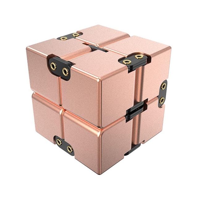 Fidget Toy Infinite Cube Stressaflastende Flip-blok - Rose Gold