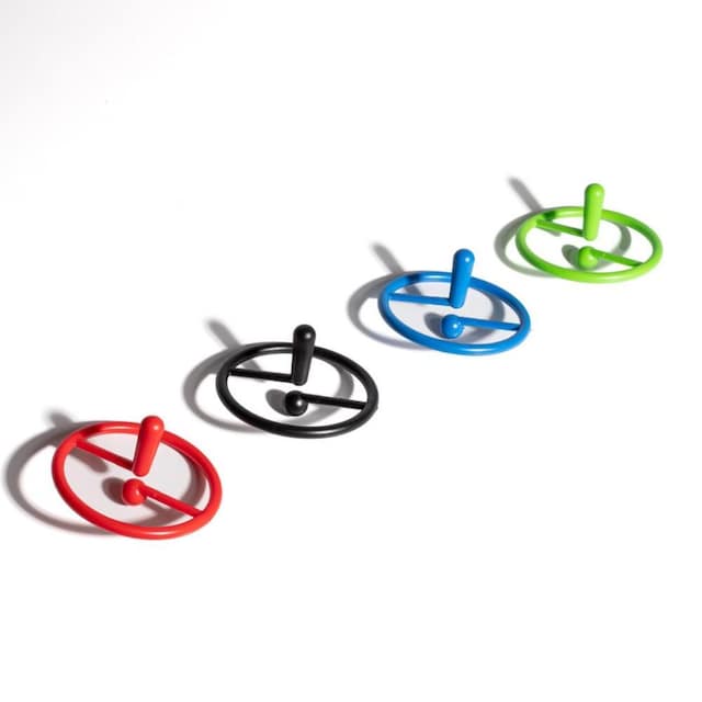 2 stk tilfældige farver Fidget Toy Spin Rotating Gyro Decompression