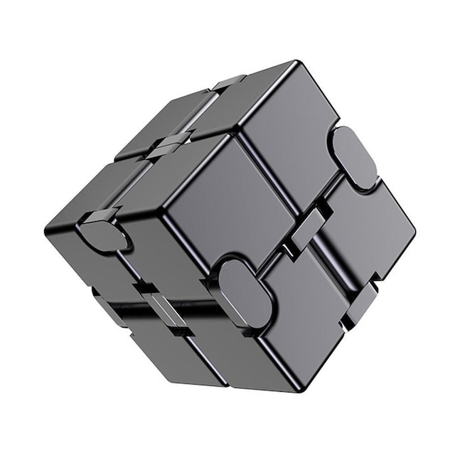 Fidget Spinner Infinite Cube Metal Stressaflastningsflipblok - Grå